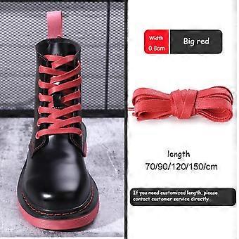 1 Pair Waxed Cotton Shoelaces 0.8CM Width Flat Waterproof Shoe Laces Unisex Boots Casual Sneakers Shoelace Leather Laces Shoes