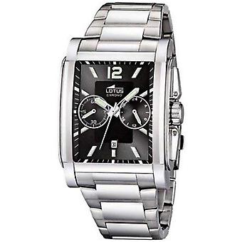 Lotus chronograph Quartz Analog Man Watch with 15834/6 Stainless Steel Bracelet