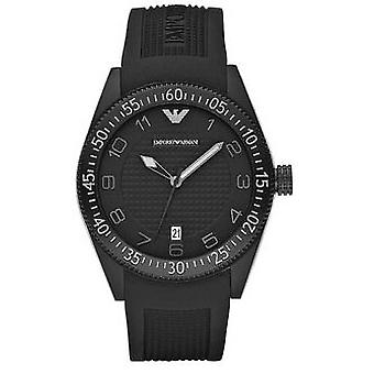 Armani sport Quartz analoge man horloge met AR1035 rubber armband
