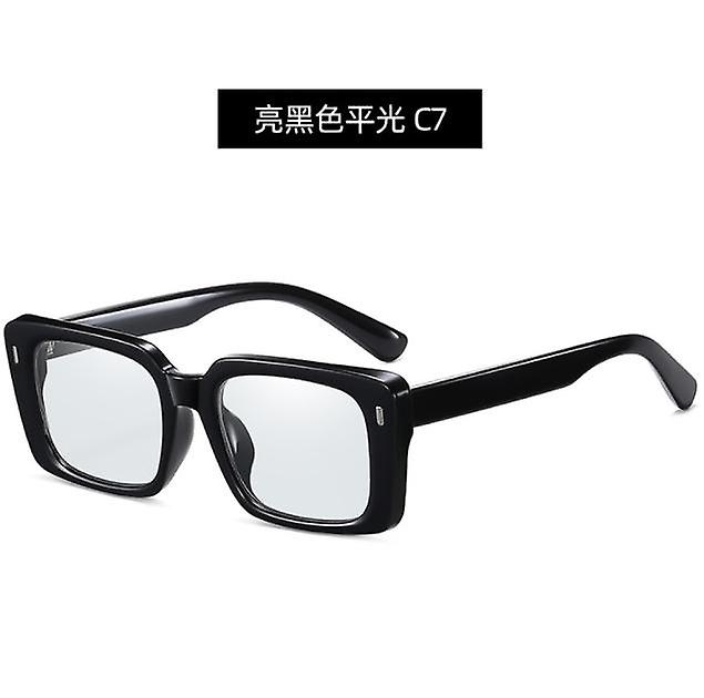 Men's And Women's Trend Bright Polarized Sunglasses Square Tr Full Frame Sunshade Glasses