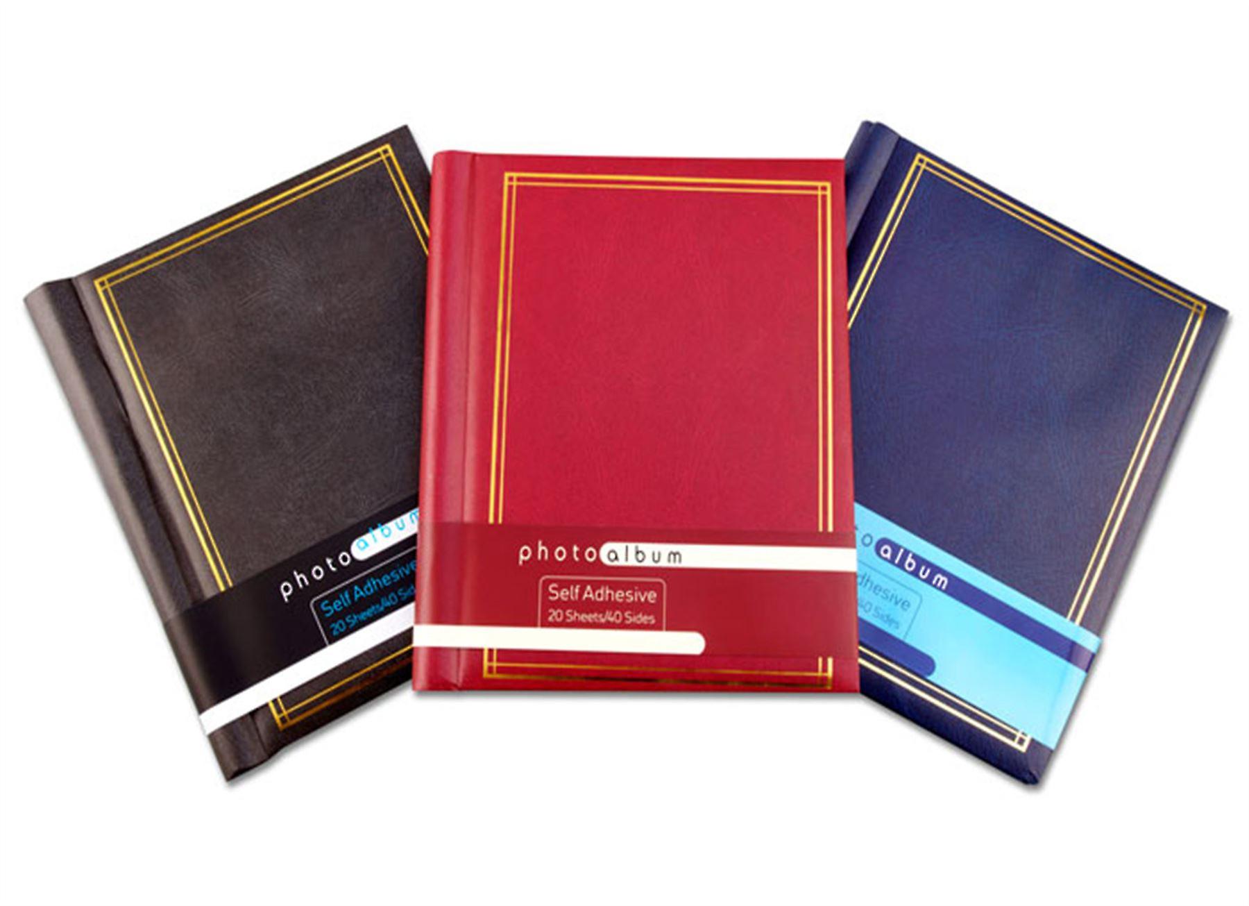 Leather Effect Red Photo Album 40 pages self adhesive 8 x 11 sheets