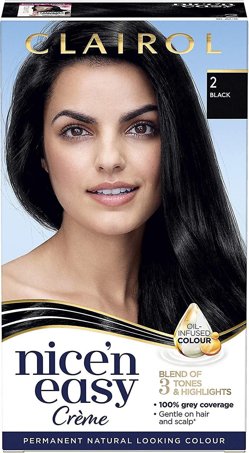 Clairol Nice'n Easy 3 Tones & Highlights Permanent Hair Dye 2 Black - 177ml