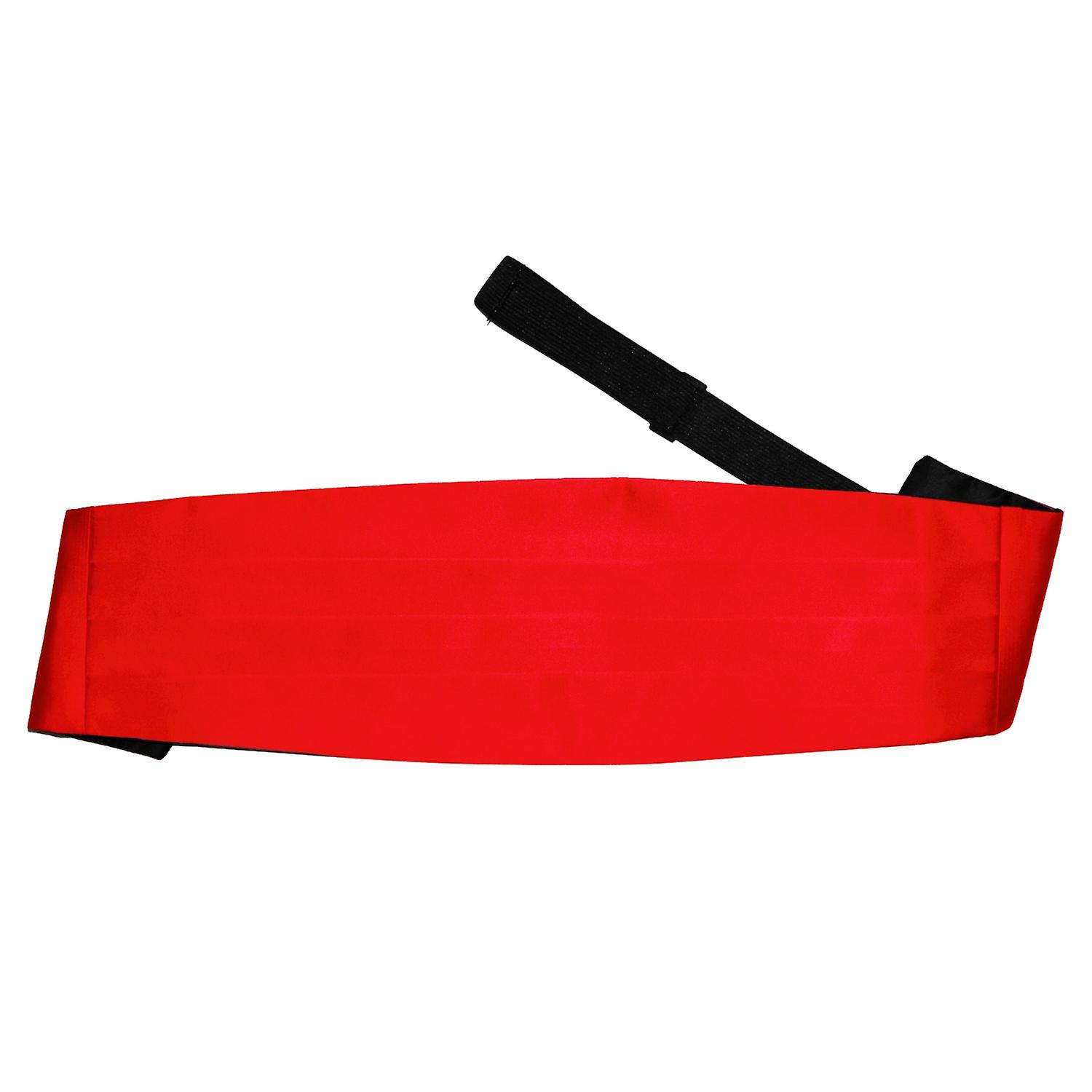 Red Plain Satin Cummerbund