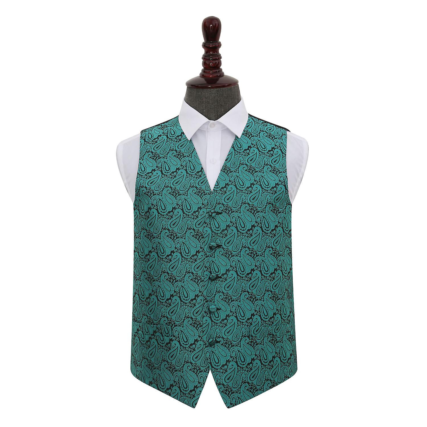 Teal Paisley bröllop väst