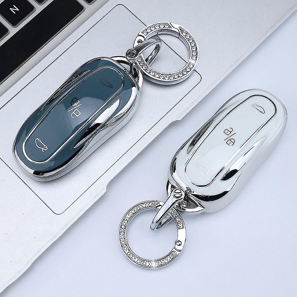Soft Tpu Car Key Fob Case Cover For Tesla 3 X S Y Car Accessories Key Fob H With Keychain