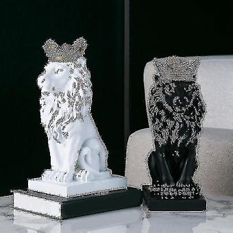 Sculptures Noires, Figurines de Lion en résine pour Homme, Statue d'art