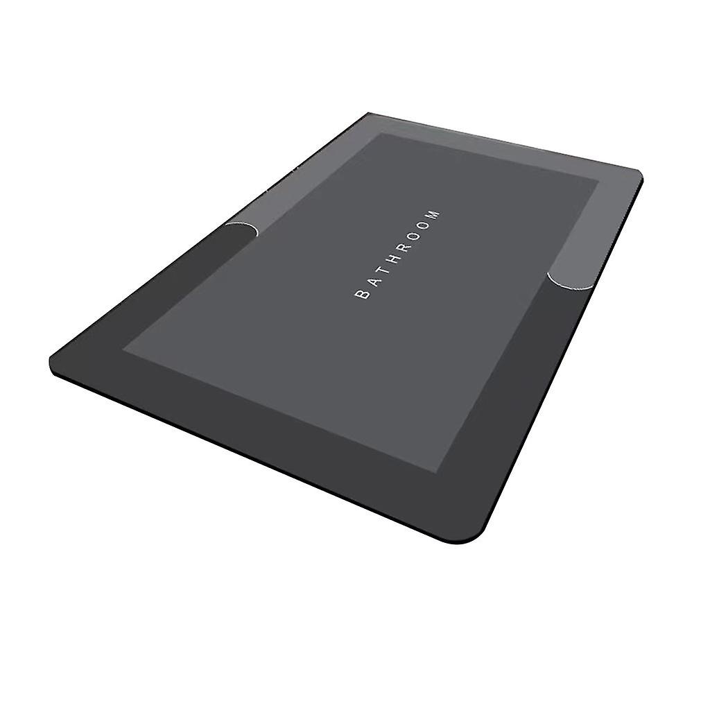 Bathroom Mat Absorbent Balcony Carpet Floor Shower Rugs Rectangle Gray M