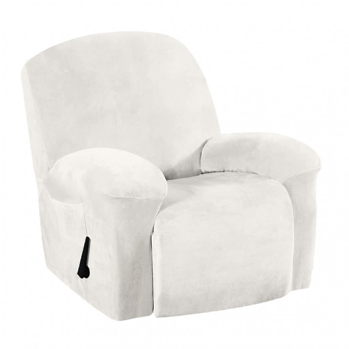 Elastic Velvet Recliner Sofa Cover Non-slip Armchair Cover Gray