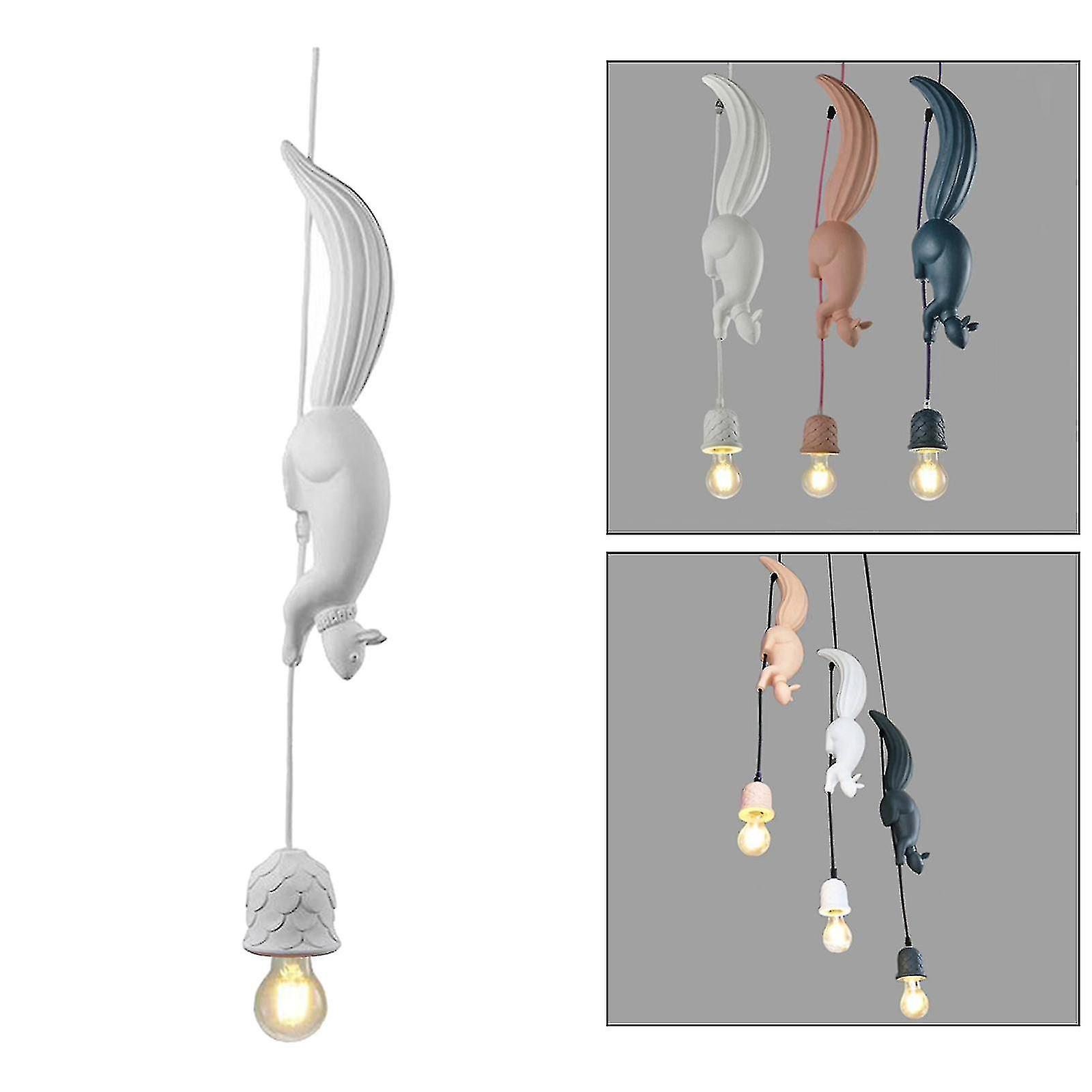 Squirrel Pendant Ceiling Light Hanging Lamp Loft Study Decoration White