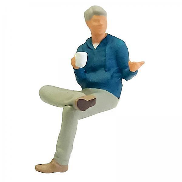 2x1:64フィギュアウェイター飼い葉桶シーンレイアウトジオラマおもちゃパーカーブルー