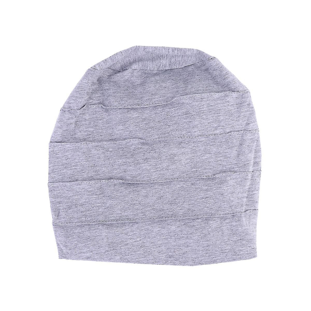 1pc Female Nightcap Double-layer Night Hat Multi-function Night Sleeping Head Cover Grey