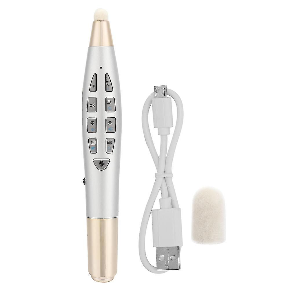 2.4Ghz Ppt Flip Pen Optical Pen Mouse Teaching Tool With Microphone Voice Functionblack/silversilver