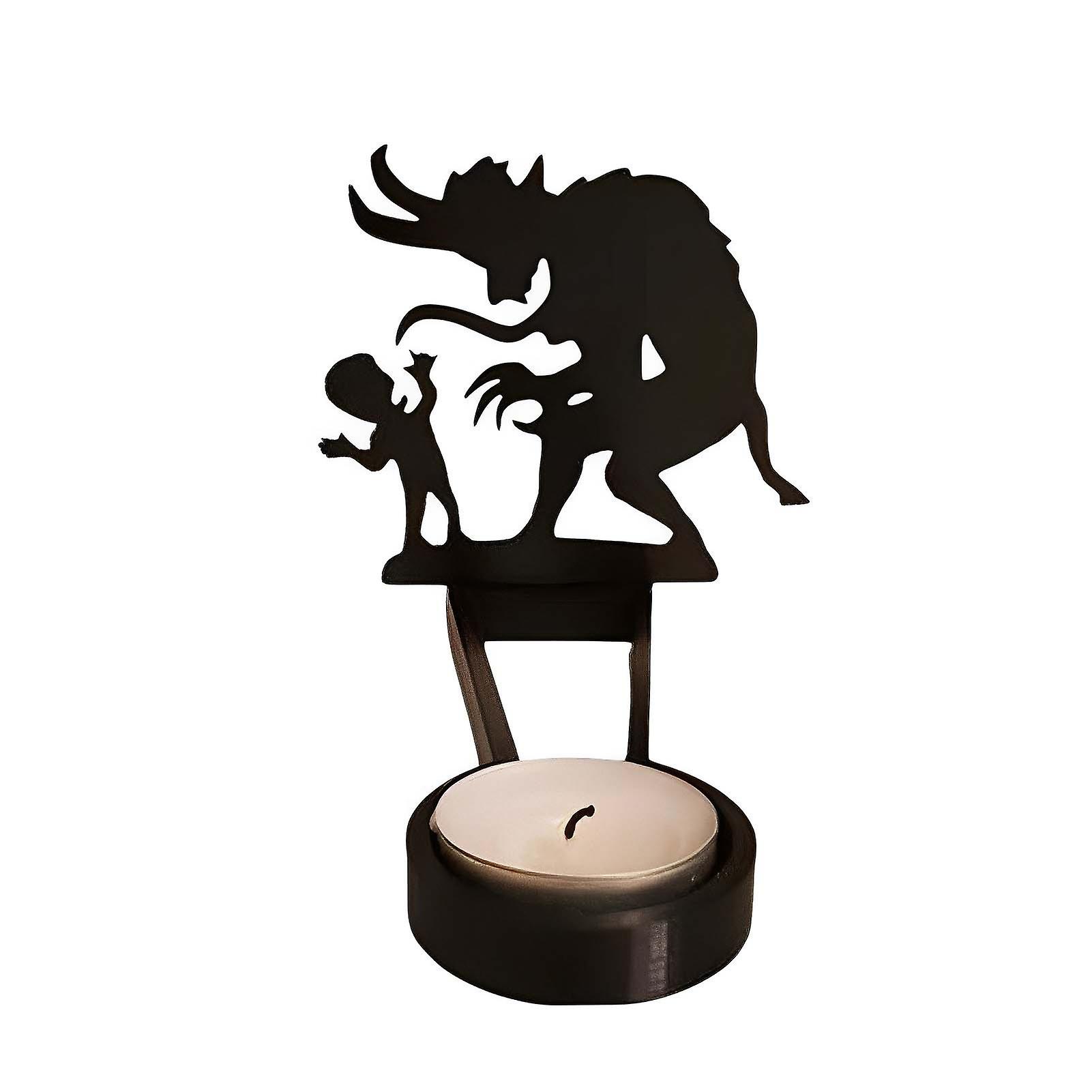 Funny Shadow Candle Holders Candleholder Tabletop Decorative Tealight For Dining Table Decor