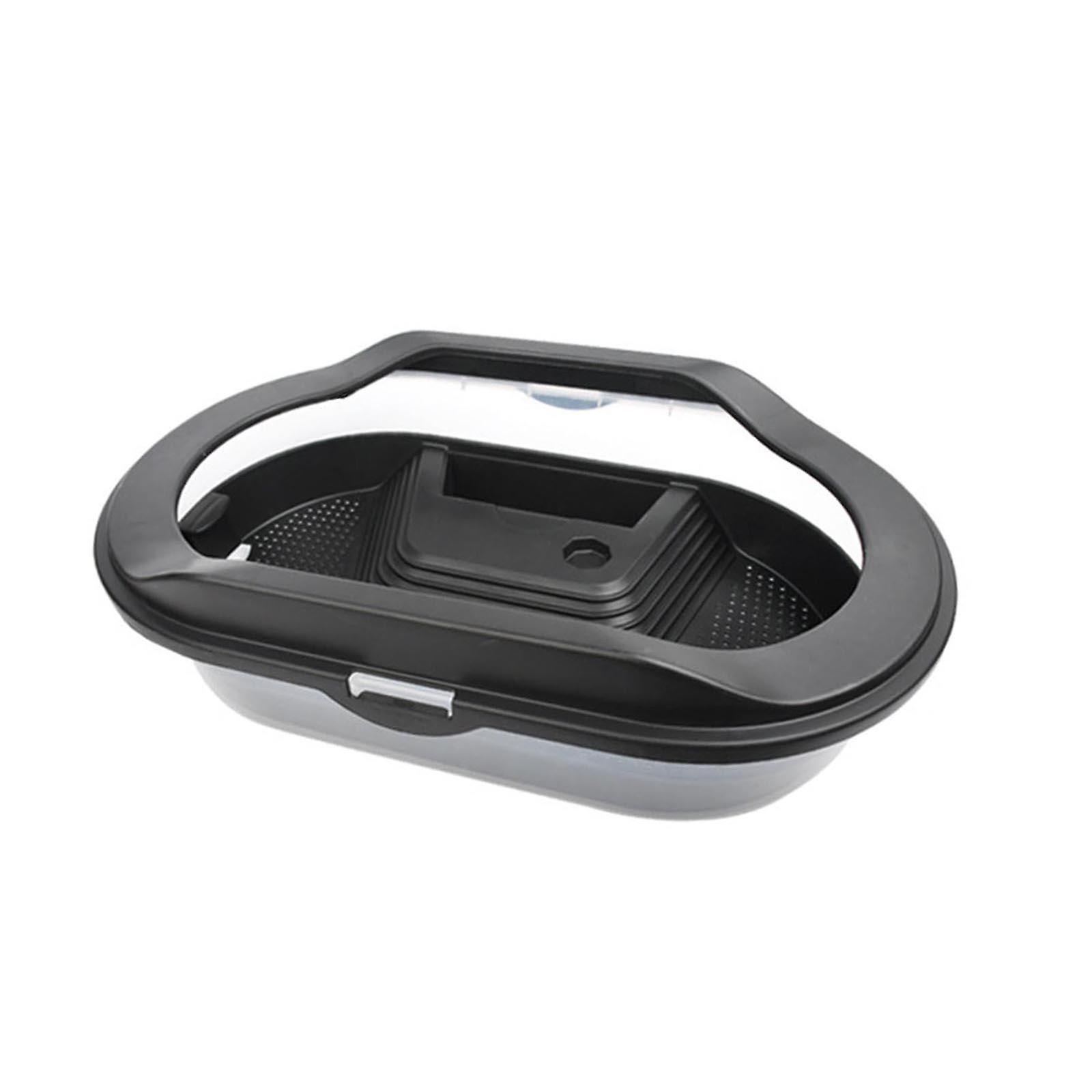 Petit Turtle Tank Reptile Carrier Détachable pour Escargot Ermite Crabs Terrapin Noir