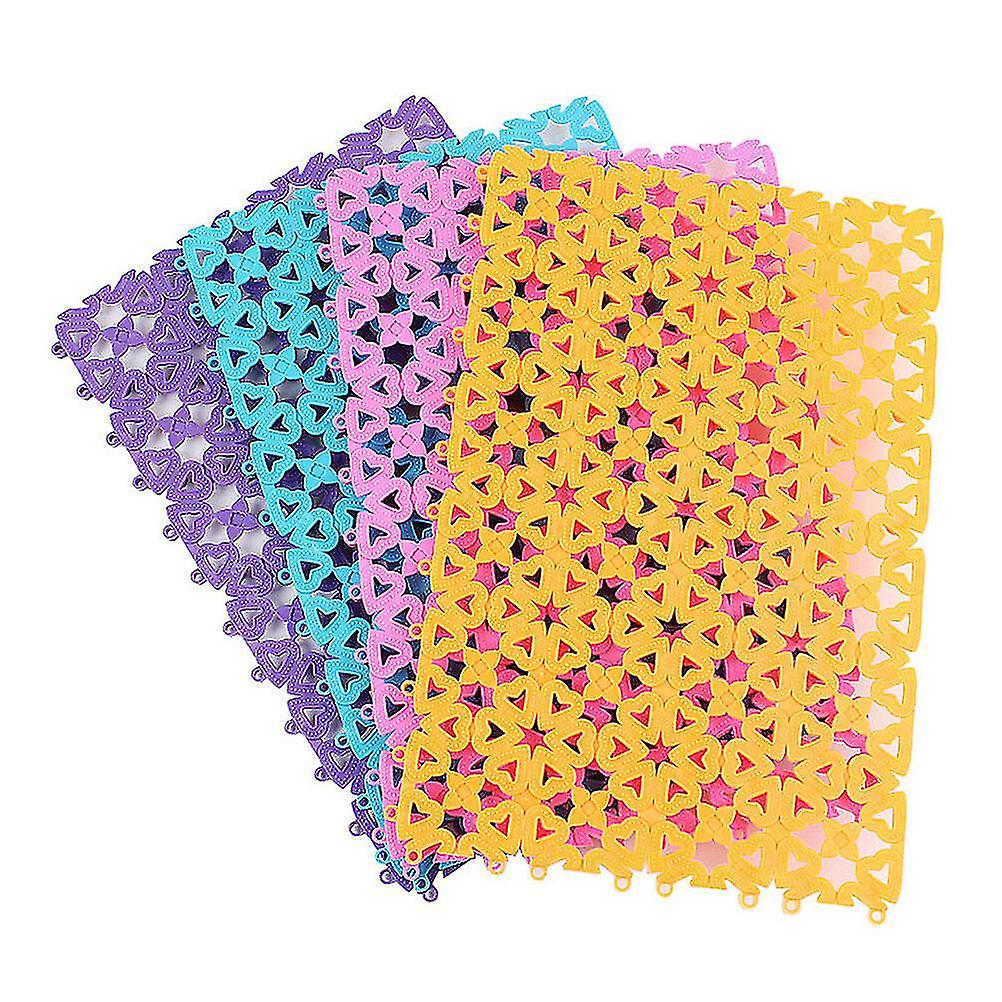 4pcs Pet Cage Mats Breathable Non-slip Rabbit Cage Mat Multi-function Mesh Nest Plastic Pad Pet Supp