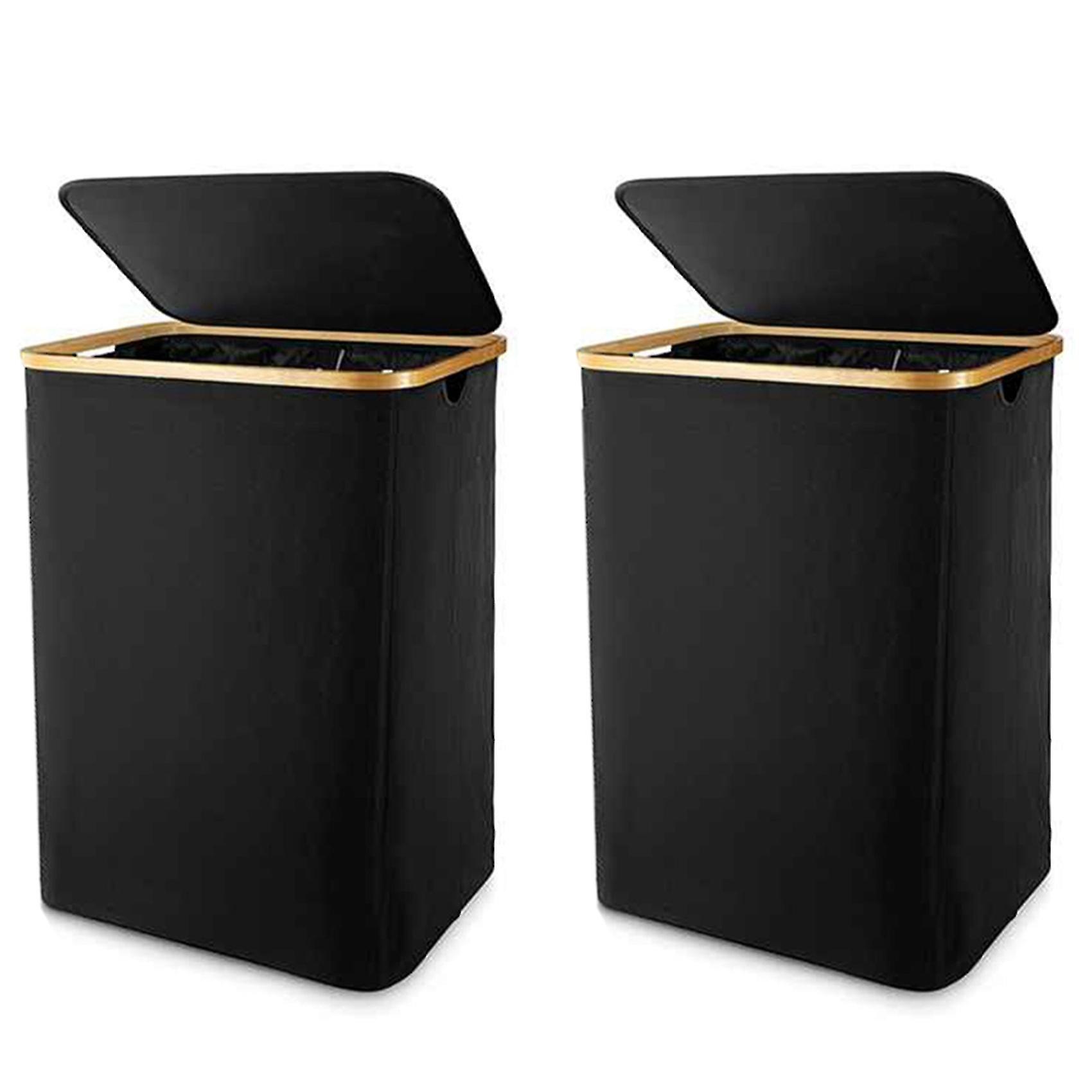 Laundry Basket With Lid, With Laundry Bag - For Bath Bed