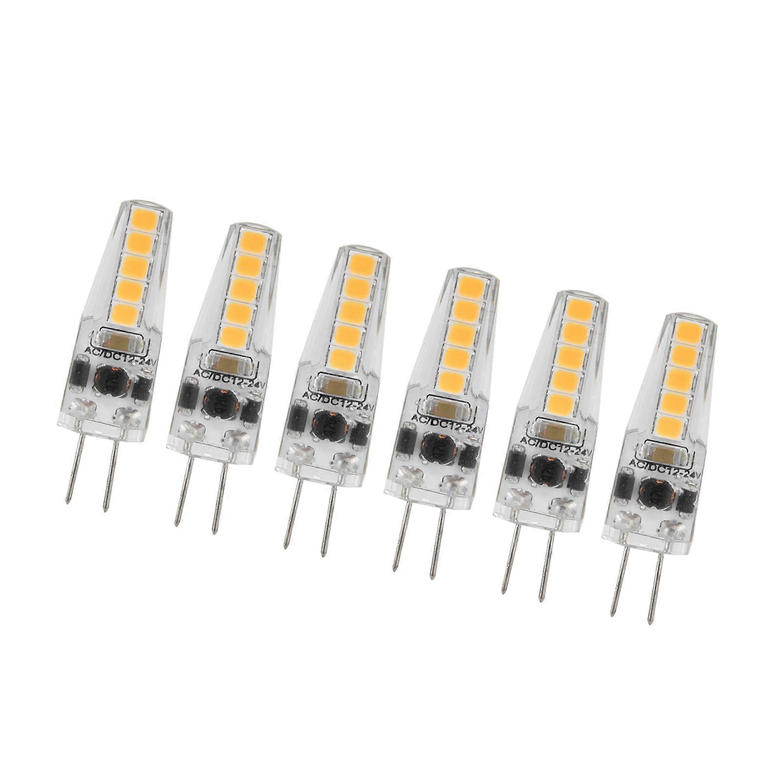 10pcs G4 LED Bulbs 2W Bi Pin Base Dimmable Bulbs for Chandelier Ceiling Lamp Table Lamp 2700K AC 12‑24V
