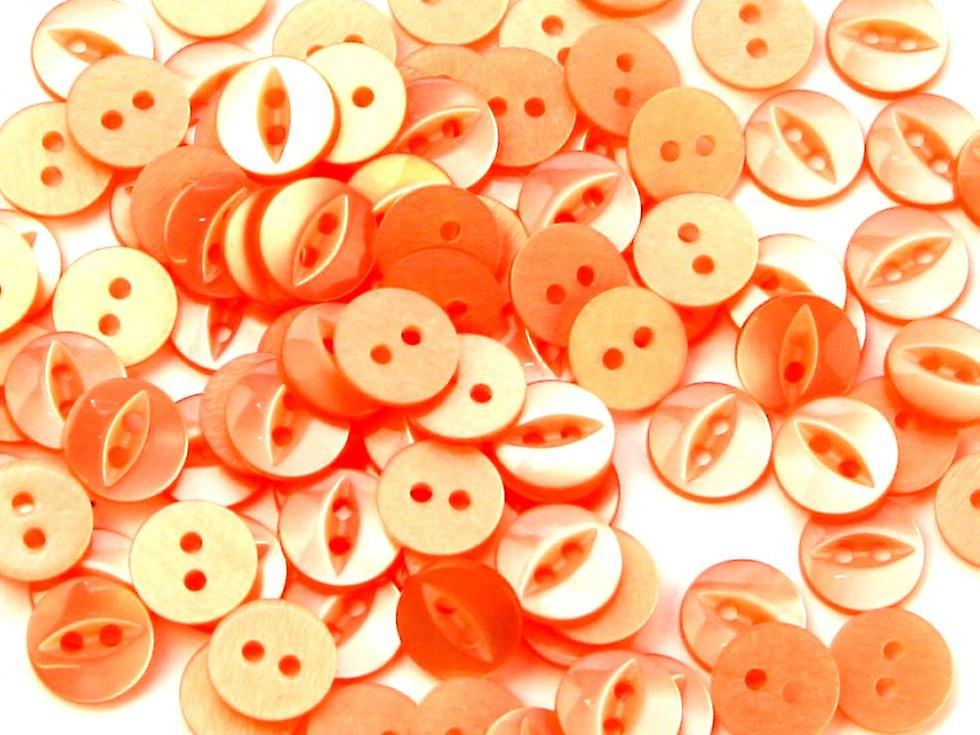 Round Fish Eye Buttons Peach - per pack of 100