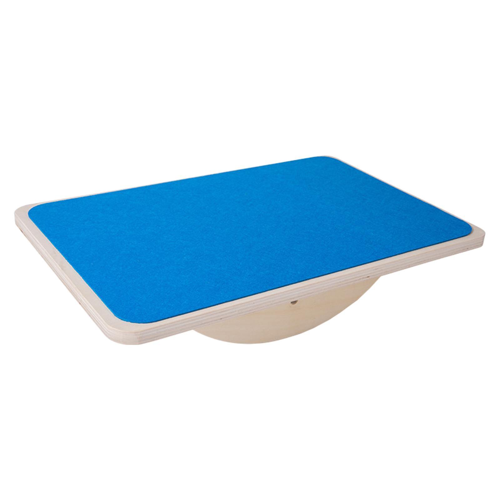 Planche d’équilibre en bois Curvy Equipment Planche à bascule interactive debout bleu