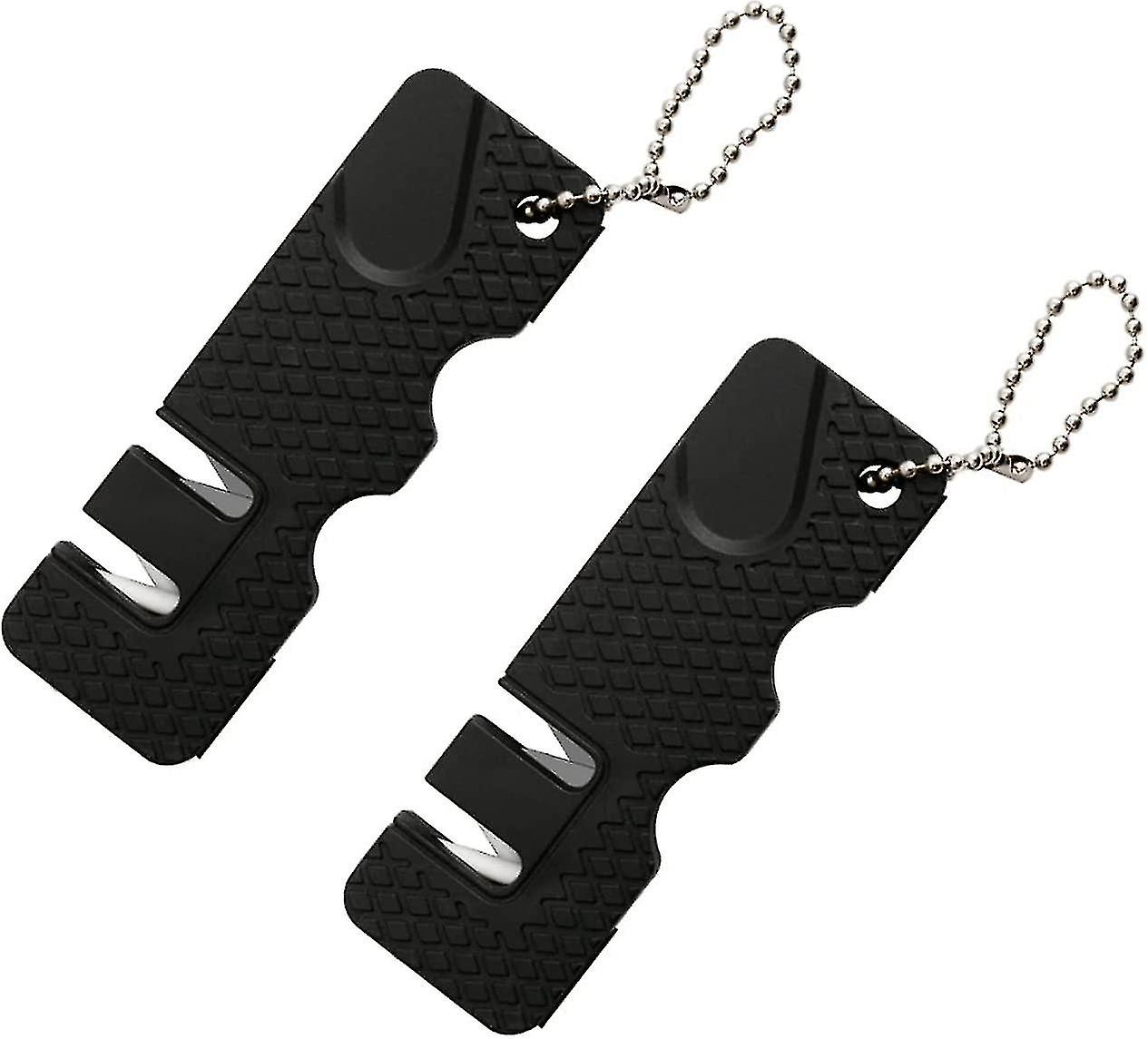 2 stuks mini messenslijper steen messenslijper buitengereedschap keuken multifunctionele draagbare mini slijpsteen voor buiten reizen 3 * 9,2 * 1,3 cm (bl