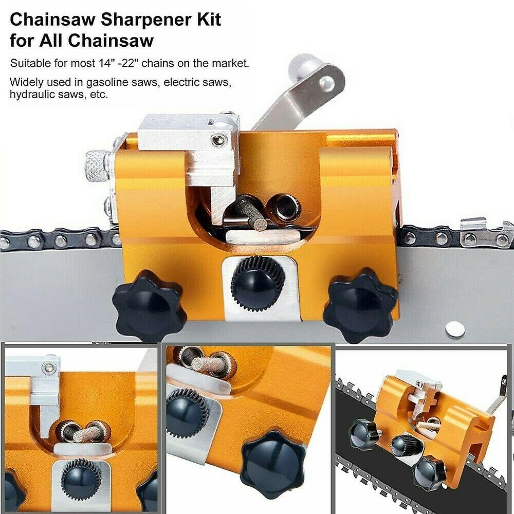 Chainsaw Chain Sharpener Kit Fast Sharpening Stone System for Chain Saw Portable