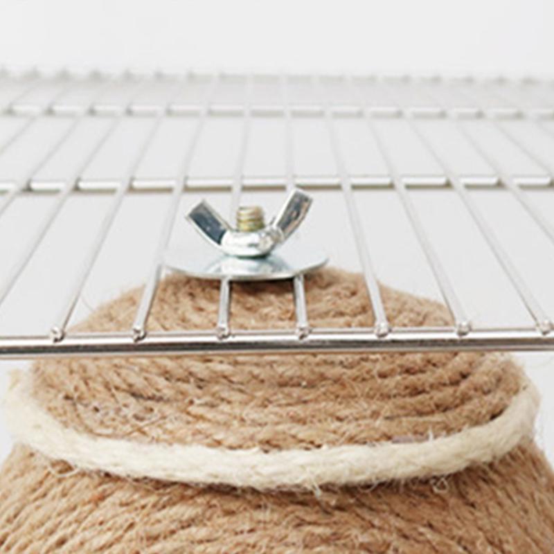 Woven Bird Nest Bite Resistant Decorative Hemp Coconut Shell Handcrafted Parrot House for Budgies Lovebirds Hamster Screw Type 