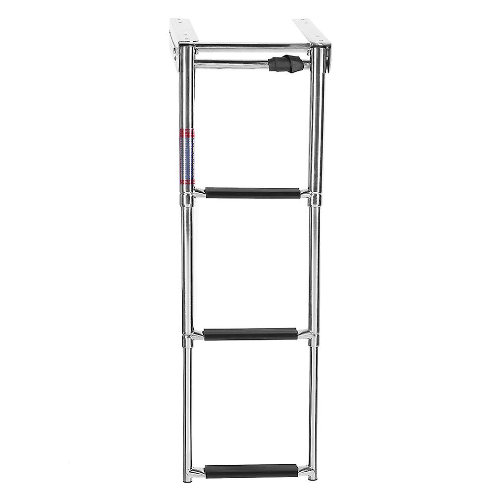 3 Step Universal Under Platform Slide Mount Boat Boarding Ladder Stainless Steel Telescopic Boat Accessory