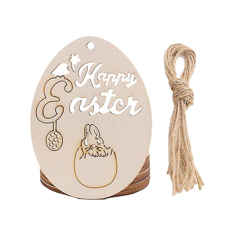 20pcs Easter Wooden Pendants For Spring Wall Door