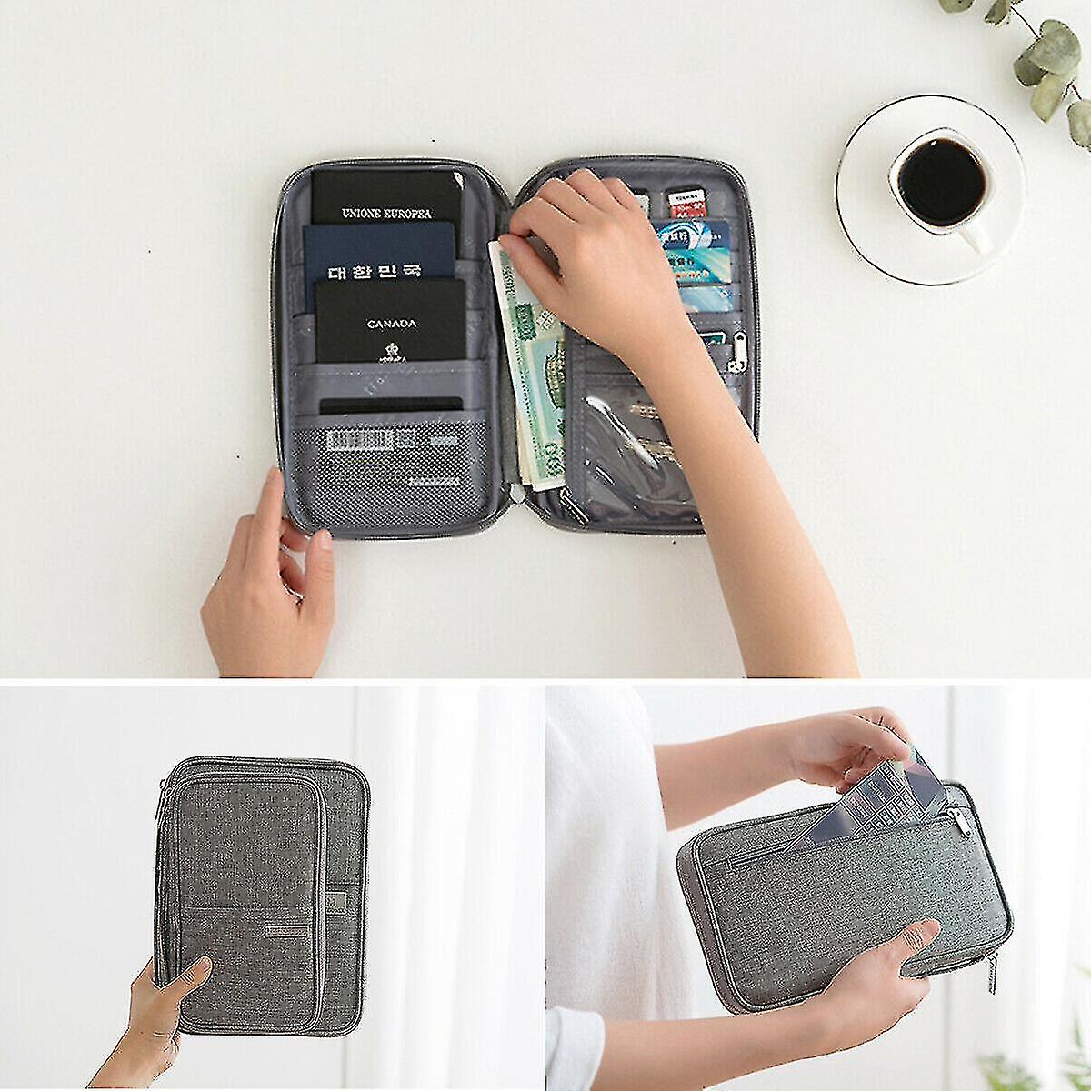 Travel Passport Bag Document Package Carrying Card Case Passport Document Rfid Card