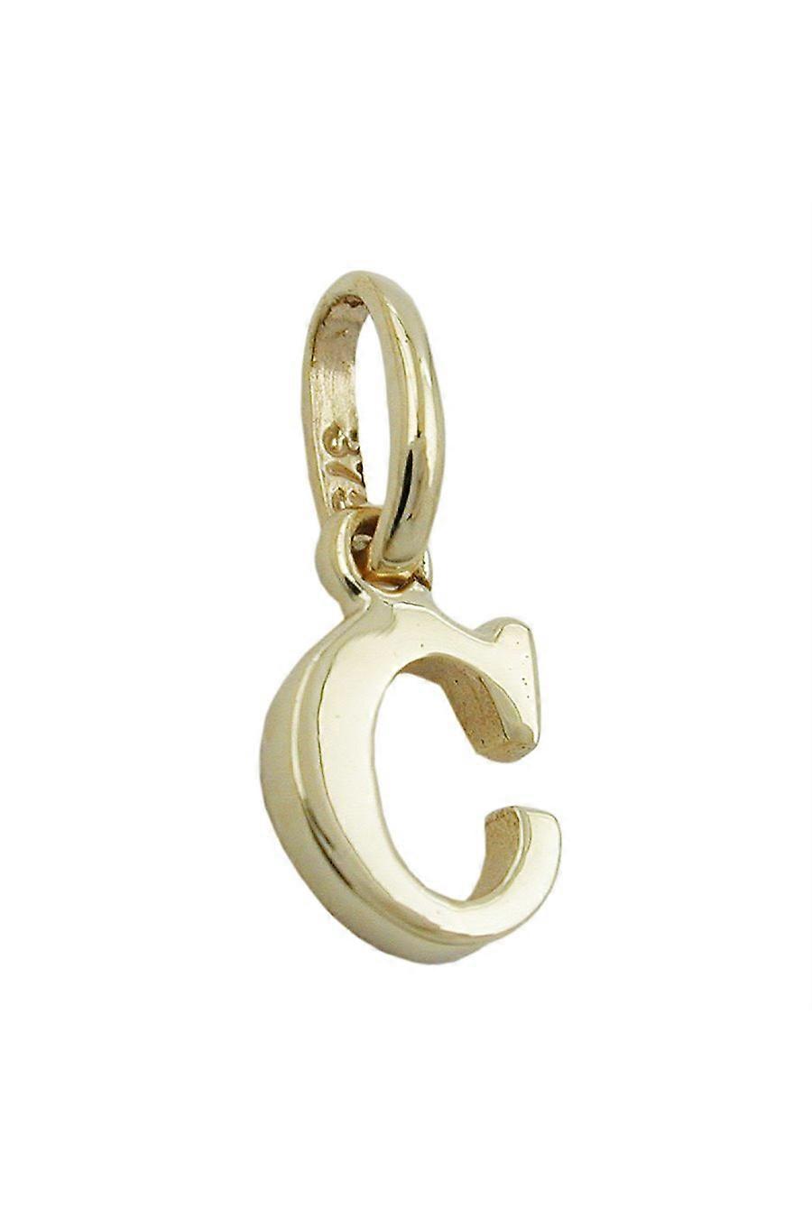 Pendant 8x5mm Initiale C Shiny 9k Gold - Gl430852