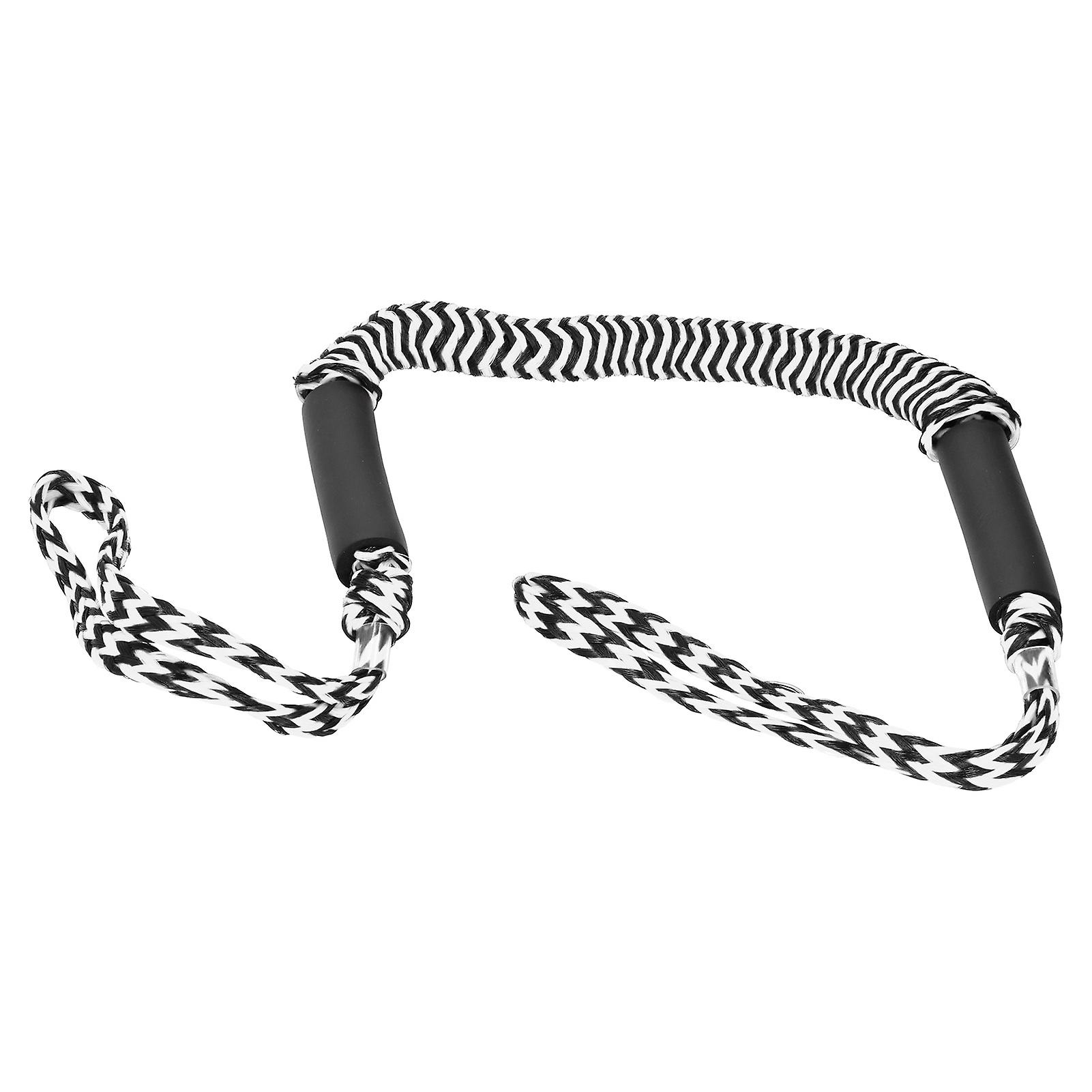 Boat Bungee Dock Lines Elastic Elastic Boat Bungee PE Stretchable Mooring Marine Boat Bungee RopeBlack and White Ripple