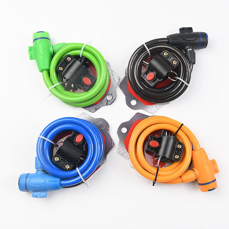 Bike Lock Bicycle Secure Shackle Lock Steel Wire Copper Core With Bracket Cycling Fixture1pcs