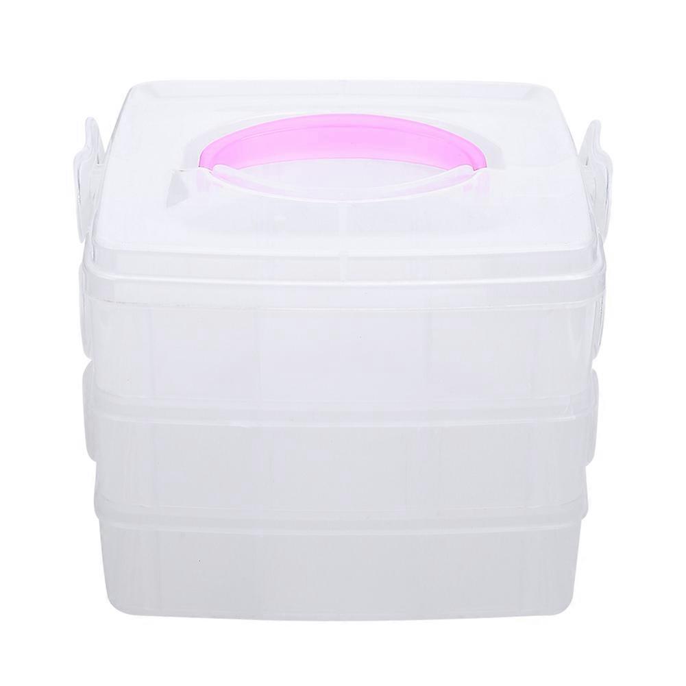 Clear Plastic Jewelry Bead Storage Box Container Craft Organizer Case Tool with Handle