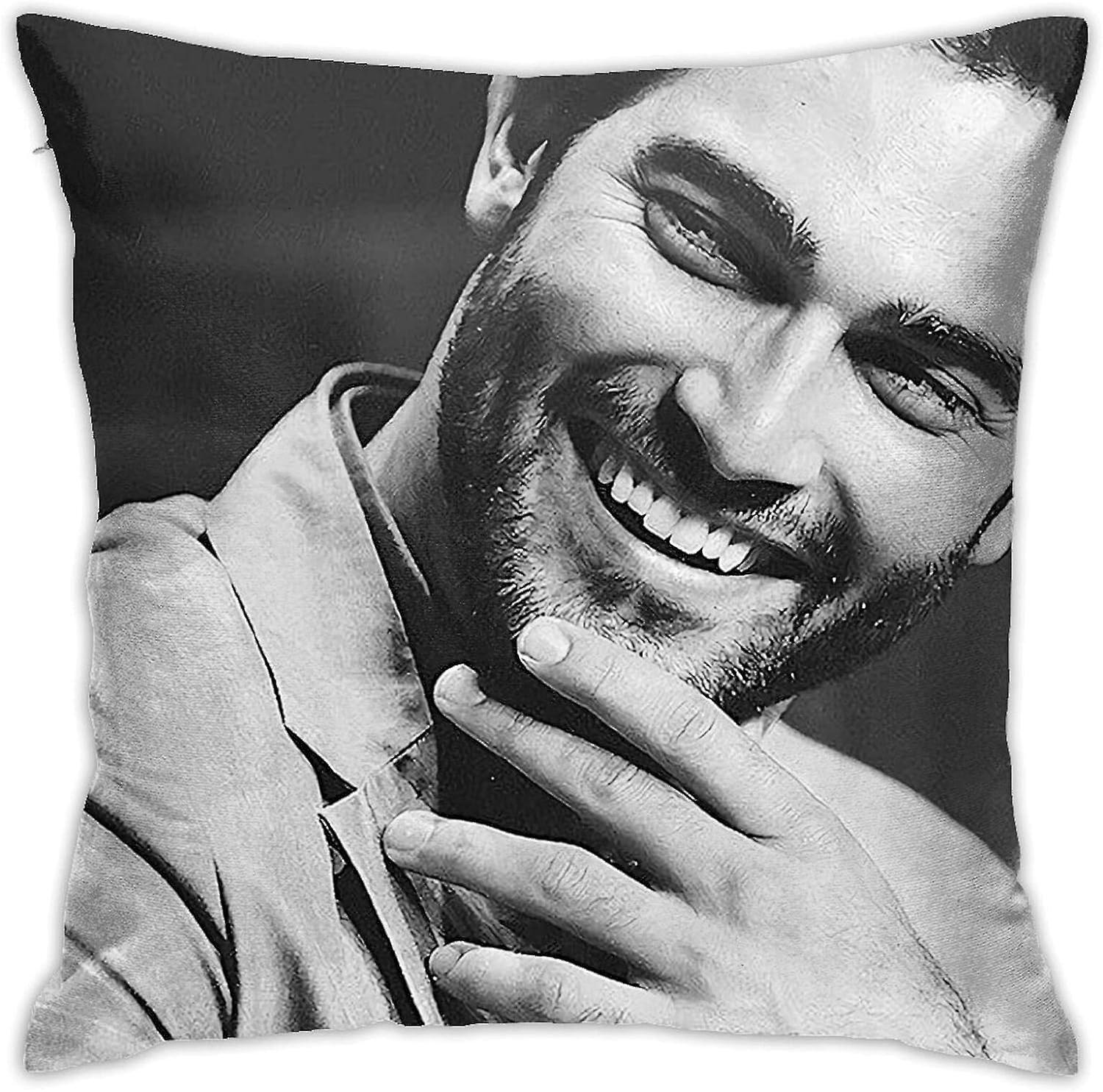 タイラー・ホークリン枕カバー枕カバー枕カバーソフトクッションカバー装飾スロー枕ソファカースクエア枕カバーホームベッド装飾用(18x18in)(F-123)