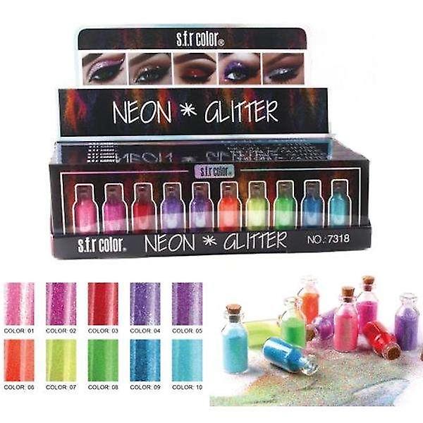 12pcs populære bokser fine glitter 