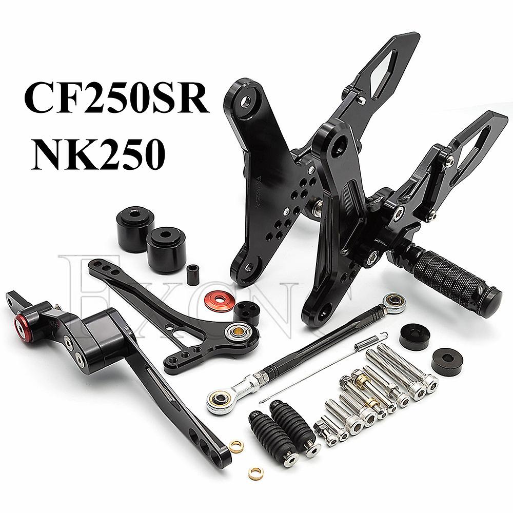 CNC Aluminium Fußrastenanlage Hinten Set Für CF CF250SR NK250 NK 250 Einstellbare Fußrasten Fußrastenanlage Fußstütze Fußrasten Fuß Peg Rest