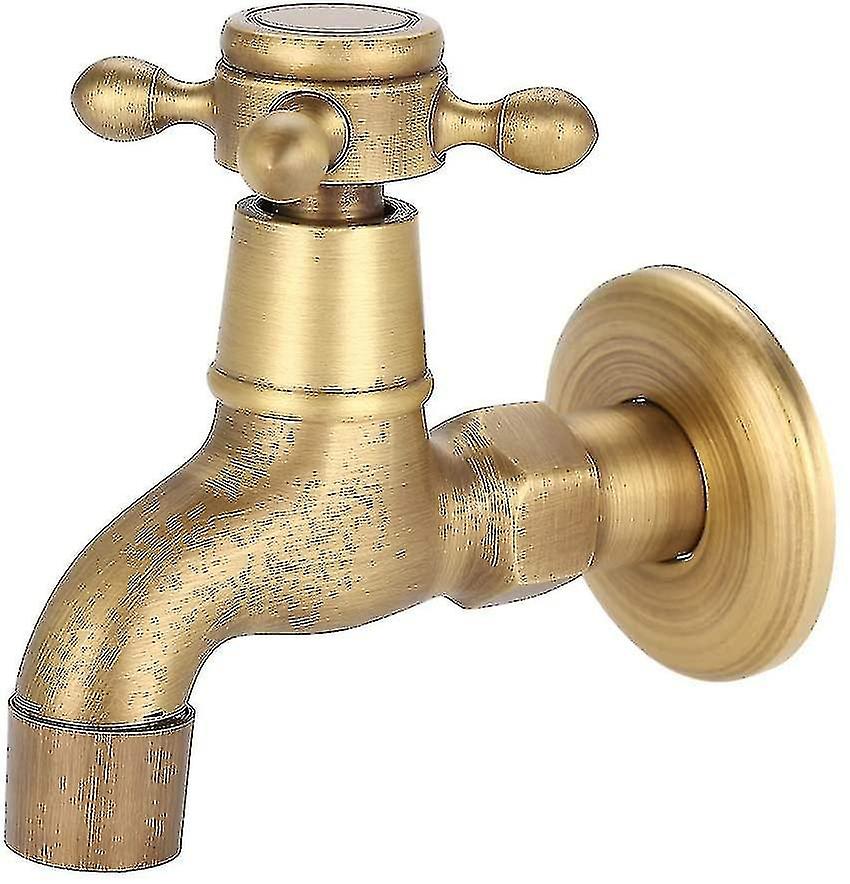 G1/2 Wall Mount Vintage Solid Brass Faucet