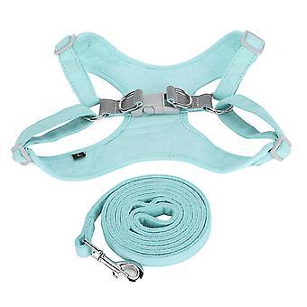 Adjustable Reflective Pet Dog Harness Vest with No-Pull Traction Rope Kit - Mint Green