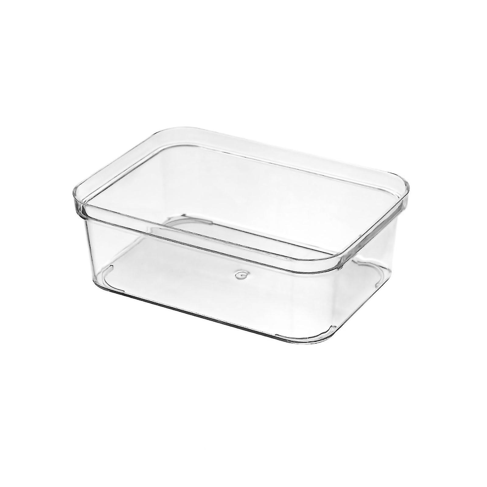 Transparent Plastic Drawer Storage Dividers for Kitchen - Durable Square Trays with Medium Size Compartments