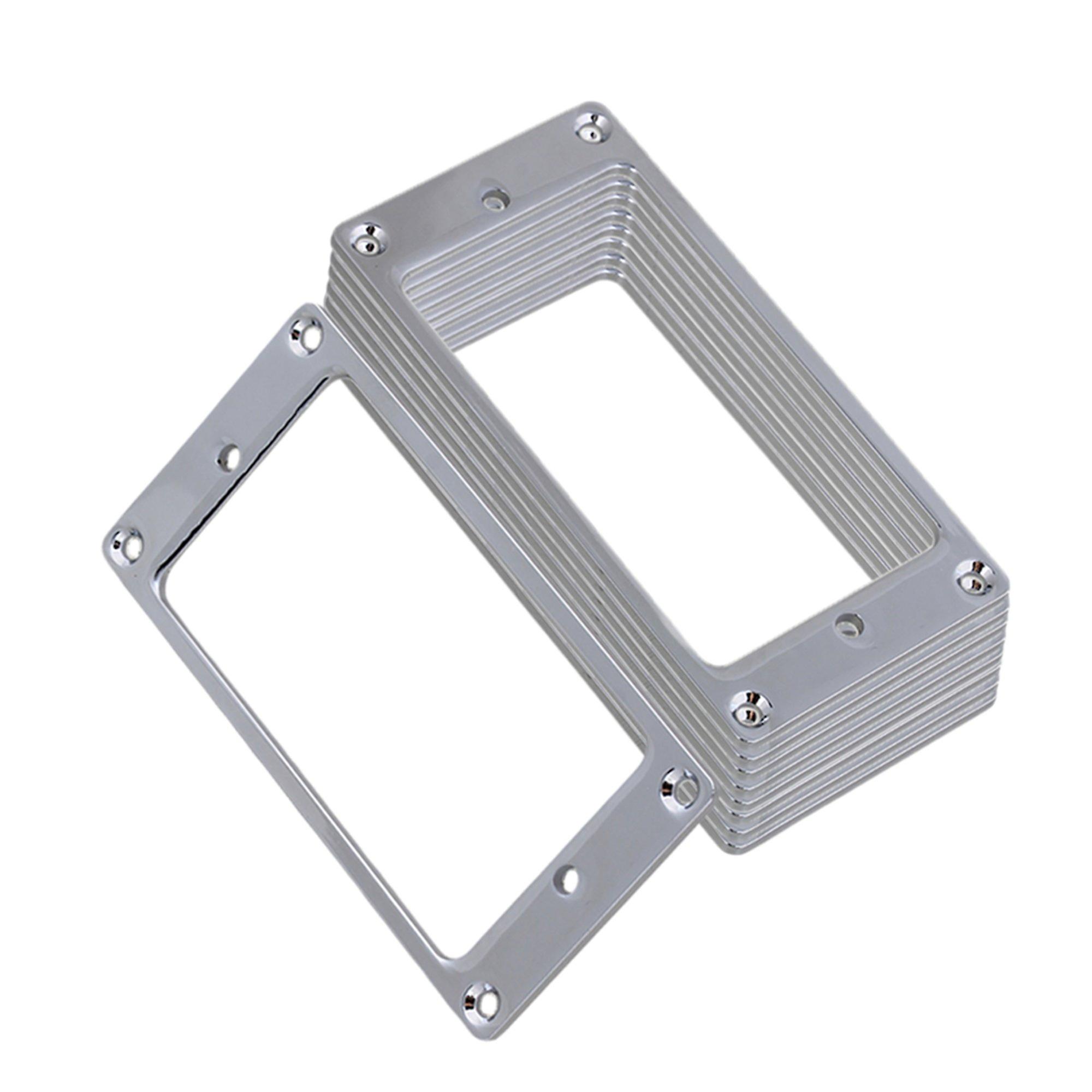 Chrome Electric Guitar Neck and Bridge Pickup Rings for Guitar Part Set of 10