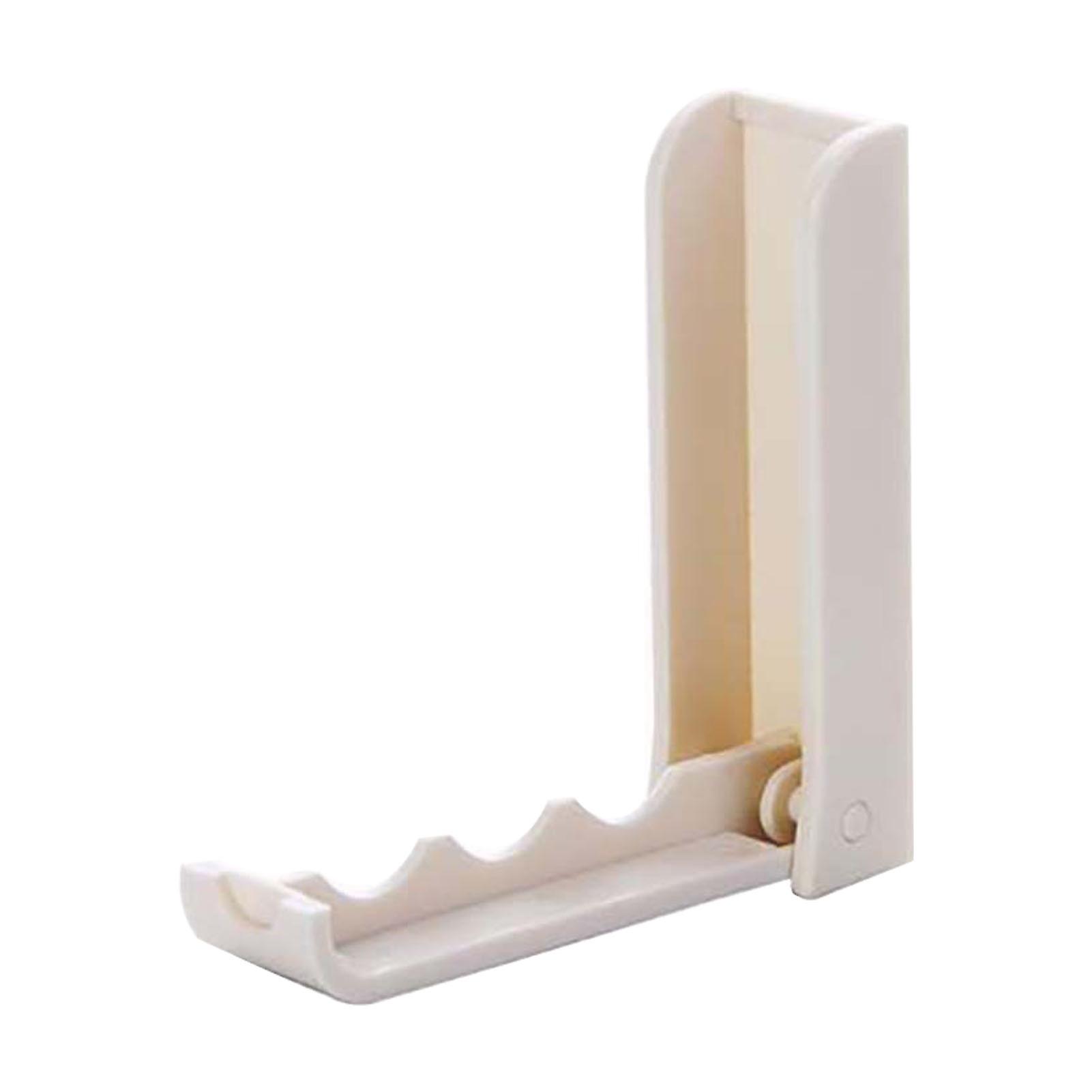 Foldable Hook Self Adhesive Plastic Space Saving Wall Mount Folding Hook for Clothes Hats White