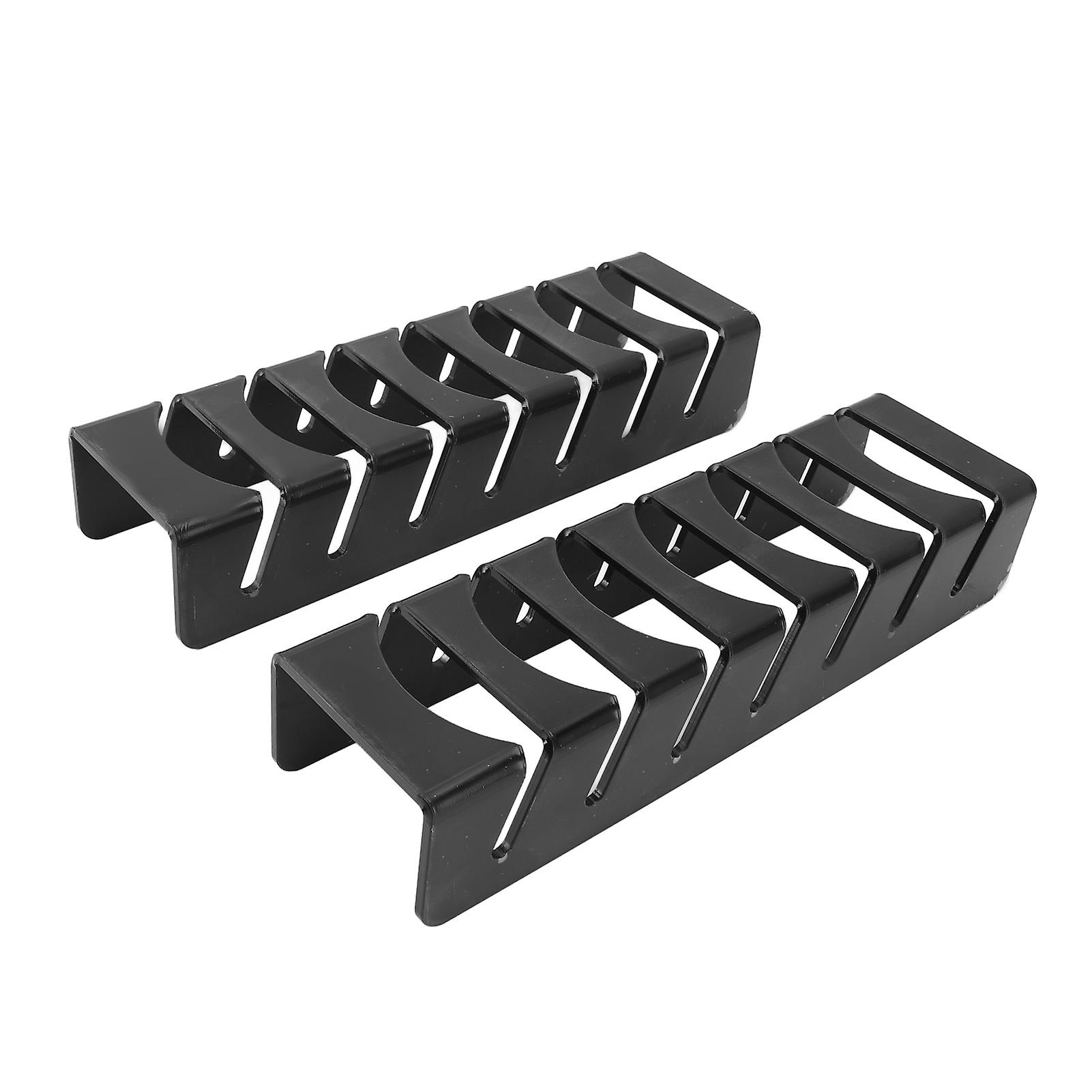 2PCS Baseball Cap Holders Acrylic Hat Organizer Rack Display Storage Stand Each 7 Hats Capacity Black