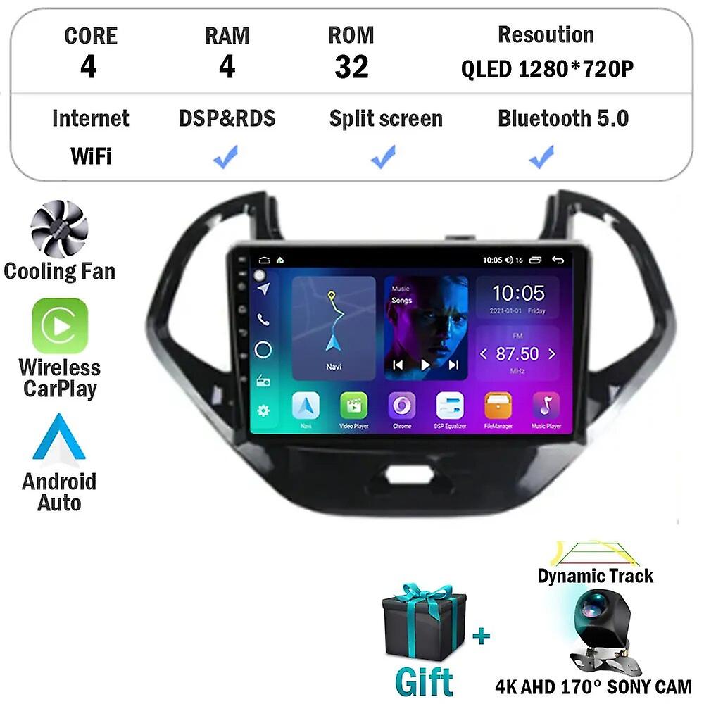 Android 13 Car Radio For Ford Figo Ka 2015-2020 Stereo Audio Wireless Carplay Auto Multimedia Video Player Navigation Gps Wifi