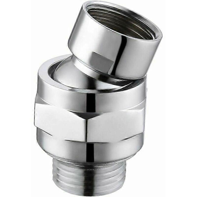 Attaches to Shower Arm Universal Adjustable Brass Swivel Ball Shower Connector G1/2 Chrome