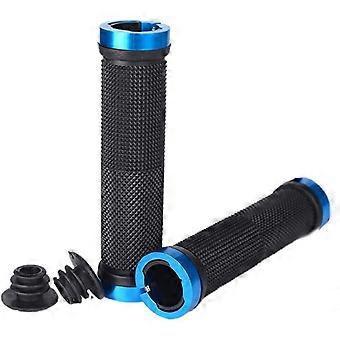 a Pair of Bicycle MTB Handlebar Grips Double Lock Cycling Rubber Grip