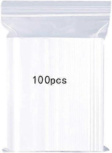 Transparent Resealable Plastic Bags, Reusable Strong Zip Lock Bag, Thickening And Durable, Firm Lock To Close Close,16x24cm 100PCS