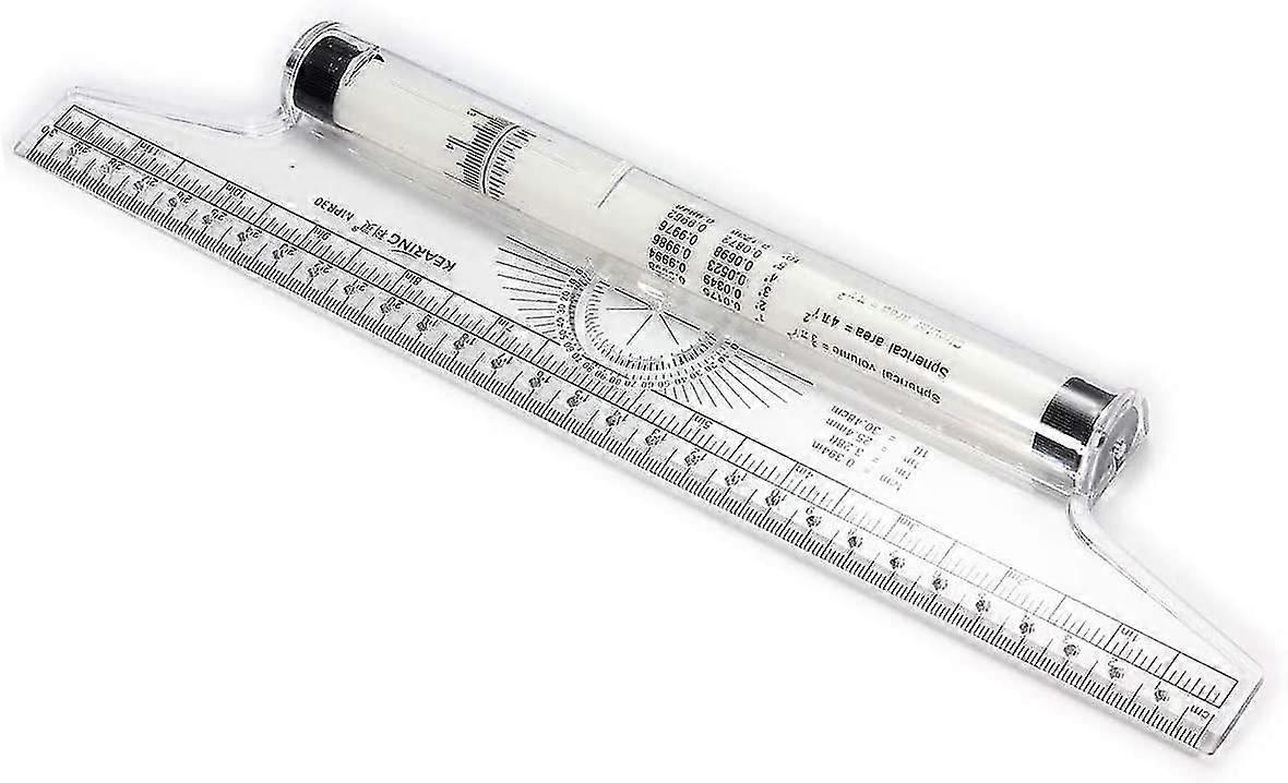 Parallel Drafting Ruler Rolling Ruler with Protractor Plastic Ruler Drafting Tool for Engineer