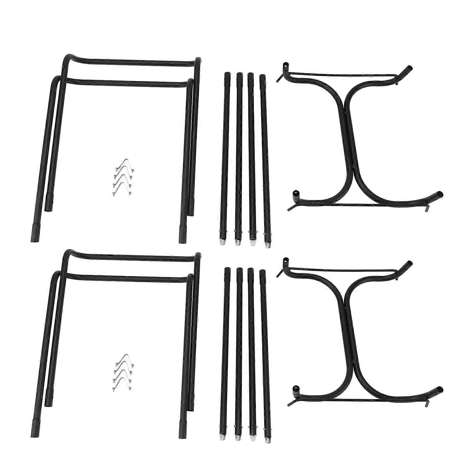 2 مجموعة حامل كيس القمامة حامل حامل الفولاذ المقاوم للصدأ المحمولة للانفصال القمامة الجرف كيس القمامة الرف للتخييم في الهواء الطلق نزهة الشواء NO.3697