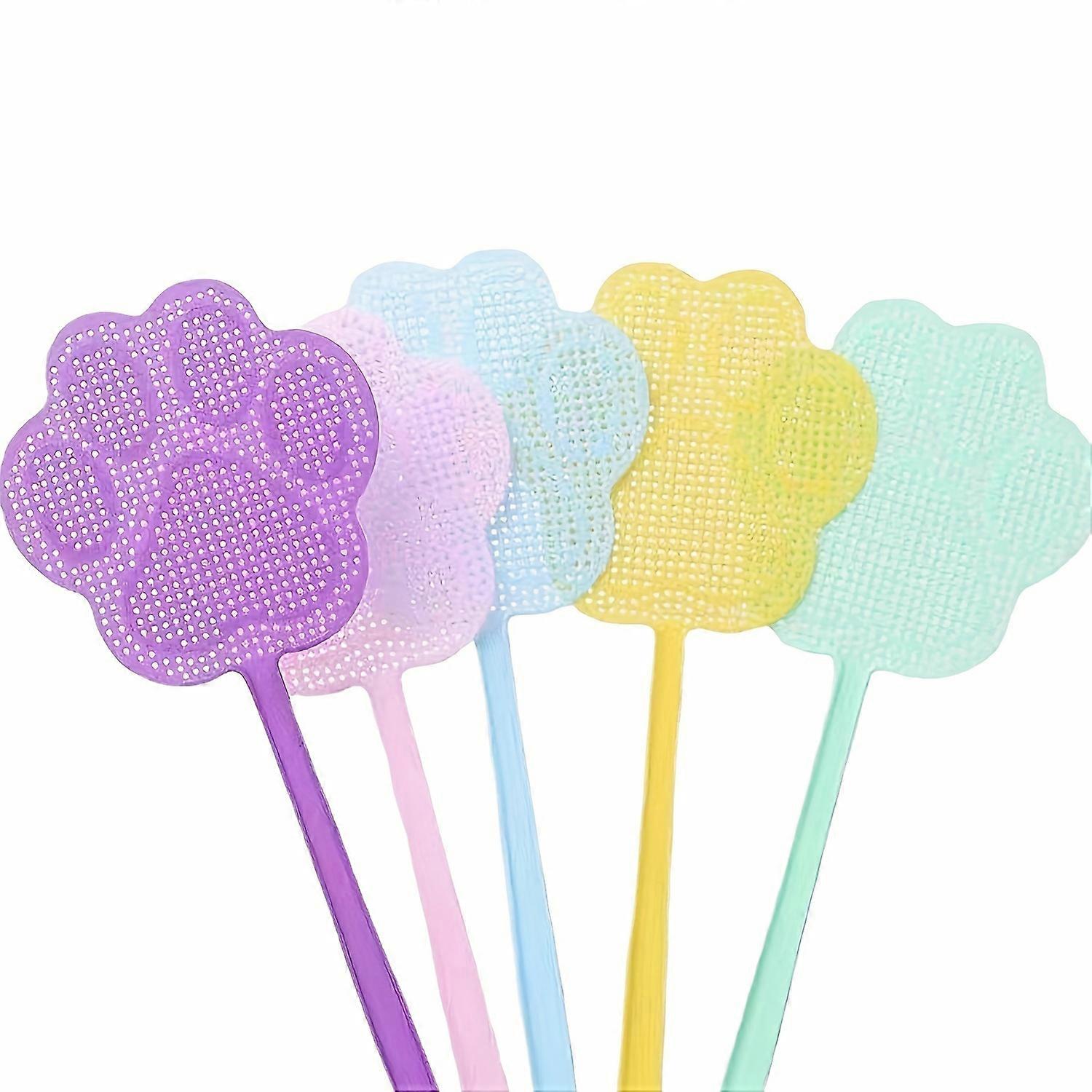 5-Piece Dog Paw Fly Swatters - Durable Plastic, Manual Mosquito & Insect Killer For Indoor/Outdoor Use, Assorted Colors