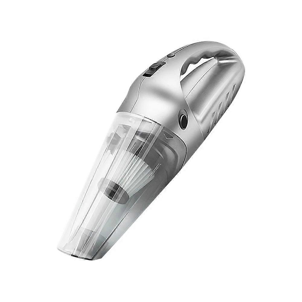 Car wireless handheld vacuum cleaner-silver gray with USB charging cable